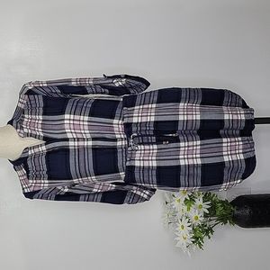 Halo Blue Plaid Dress SZ S